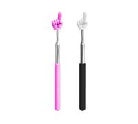 2-Pack Dual-Tone Telescopic Teacher Pointers - Retractable, Lightweight Whiteboard & Smartboard Sticks - Durable Classroom Presentation Tools for Kindergarten & Elementary Educators (Pink & Black)