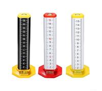 2 Pack Dual Use Height Ruler with Magnetic Base for Carpentry and Tiling, Aluminum Alloy Body with Accurate Measurement Scale for Flooring and Renovation Projects (red)