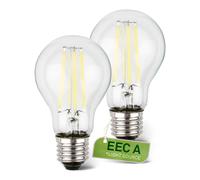 2 Pack E27 LED Light Bulb 5W 3000K Warm White Light A60 Energy Efficient EEC A