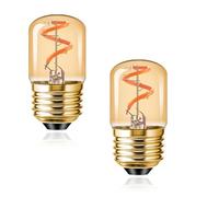2 Pack E27 Vintage Light Bulbs T28GS 1.5 W for Table Desk Lamp Bedside Lamp