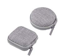 2 Pack Earphone Earbuds Headset Headphone Carrying Case Holder Mini Storage Organizer Box Container Coin Pouch Wallet for MP3,Bluetooth Ear Buds,USB Data Line Cables,Keys,Electronics Protective