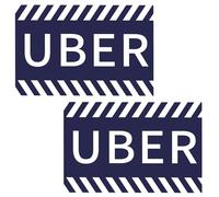 2-Pack eats Signs for car - Strong Magnetic Waterproof Car Signs for Delivery Drivers, Reusable Automotive Vehicle Magnets(11.8"×8.2") (Dark Blue)