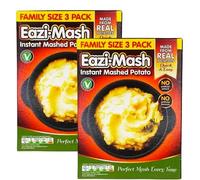 2 Pack Eazi Mash Instant Mashed Potato - Made from Real Potatoes | Quick & Easy Smooth Mash | No Artificial Colours or Flavours | Vegetarian