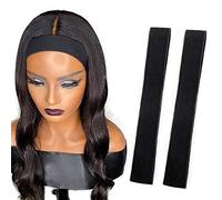 2 Pack Edge Slayer Band Elastic Wig Edge Melt Band, Adjustable Edge Slayer Headband for Melting Lace, Edge Grip Band Wrap Scarf for Laying Edges (22''L x 1.2''W, Black)