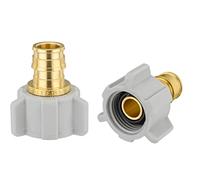 2-Pack EFIELD Pex-A Expansion Full Flow Brass Fittings 1/2" Pex X 1/2" Female NPT Swivel Adapter,ASTM F1960,(PEX1960126-2PCS)