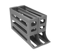 2 Pack Egg Holder, Automatic Rolling Dispenser Refrigerator Storage Tray for Large Eggs, Space Saving Design, Premium Material (Grey)