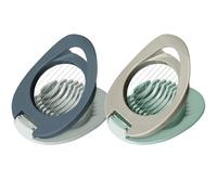 2 Pack Egg Slicer with Stainless Steel Wire Egg Slicer, Multifunctional Egg Cutter for Evenly Slicing Boiled Eggs Ham Banana and Strawberry