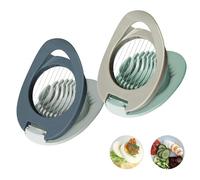 2 Pack Egg Slicer with Stainless Steel Wire Egg Slicer, Multifunctional Egg Cutter for Evenly Slicing Boiled Eggs Ham Banana and Strawberry