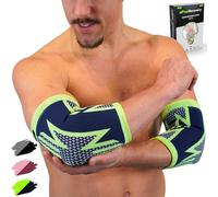 2 Pack Elbow Brace Support for Men & Women - Elbow Compression Sleeve for Tennis Elbow, Golfers Elbow, Gym - Elbow Support Brace for Tendonitis, Joint Pain Relief - Breathable & Non-Slip (S, Green)