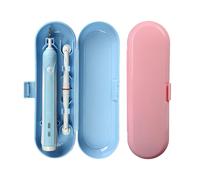 2 Pack Electric Toothbrush Case,Blue and Pink Toothbrush Travel Case Compatible with Oral-B & Philips Sonicare, Portable Travel Toothbrush Case with Space for 1 Toothbrush & 2 Brush Heads