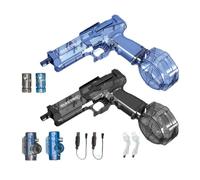 2 Pack Electric Water Guns with Light Up,Full Automatic Electric Squirt Gun 28-32 FT Range Water Pistol Blaster Soaker,Summer Outdoor Pool,Water Toy for Adult&Kid