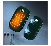 2 Pack Electronic Hand Warmers Rechargeable 10000 mAh, Rechargable Hand Warmers Split USB-C/10 Hrs Warmth 3 Levels Heat Up to 140℉ for Outdoor/Indoor/Working/Studying