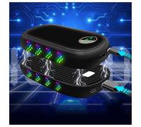 2 Pack Electronic Hand Warmers Rechargeable 10000 mAh, Reusable Hand Warmers 3 Heating Modes with Colorful Breathing Light/Flashlight Golf,Tech Gifts for Men