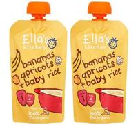 (2 PACK) - Ellas/K Banana & Apricot Baby Rice - Stage 1 | 7 X 120g | 2 PACK - SUPER SAVER - SAVE MONEY