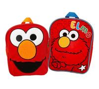 2 Pack Elmo Backpack for Kids - Red Sesame Street School Bags with Fun Elmo Character Design, Adjustable Shoulder Straps, Lightweight Durable Backpacks for School, Travel, Nursery and Gifts