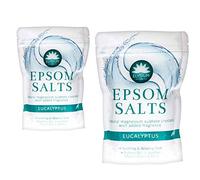 2 PACK Elysium Spa Epsom Bath Salts Natural Magnesium Sulphate Crystals - EUCALYPTUS 2 x 450g