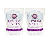 2 PACK Elysium Spa Epsom Bath Salts Natural Magnesium Sulphate Crystals - LAVENDER 2 x 450g
