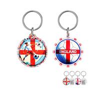 2 Pack England World Football Cup 2026 QR Code Pet ID Tags - Real-Time Scan Alerts & No Subscription, Waterproof Dog and Cat Tags for Soccer Fans, World Cup Fan Merchandise Gifts