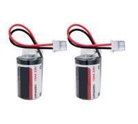 2 Pack ER14250 3.6V 1200mAh 1/2 AA Non-Rechargeable Disposable Lithium Battery Compatible with LS14250 (with Delta Specific White Connector)