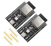 2 Pack ESP32-DevKitC-32E Development Board for IoT Smart Home/Industrial Control, Dual-Core 240MHz Wi-Fi + Bluetooth 5.0 with USB-C, Original ESP32-WROOM-32E Module (Arduino/Python/IDF) (8M)