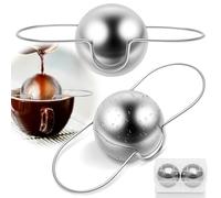 2 Pack Espresso Coffee Cooling Ball with Stand Stainless Steel Espresso Chilling Frozen Ball Rapid Cooling Long Lasting Bringing Original Flavors for Wine Scotch Whiskey Bourbon Cocktails