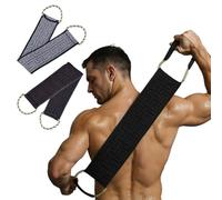 2 Pack Exfoliating Back Scrubber with Extra Long 37-Inch Handle - Dual-Sided Silicone Brush for Deep Shower Cleansing and Body Exfoliation - Reusable Bath Washcloths for Men and Women, Skin Care Tool