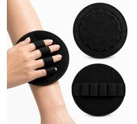 2 Pack Exfoliating Scrub Bath Pads - Rubber No-Pain Gentle Exfoliating Bath Scrubber Gloves Mitt, Soft Rubber Shower Scrubber, Dead Skin Remover for Body