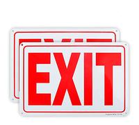 2 Pack Exit Sign, 10"x 7" .04" Aluminum Sign Rust Free Aluminum-UV Protected and Weatherproof