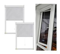 2 Pack Expandable Sliding Window Screens White Aluminum Invisible Mesh Easy Installation & Removable Fly Guard Perfect for Home Bedroom Balcony Blocks Dust & Pets Keeps Fresh Air Flow.