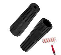 2-Pack Extension Pole Adapter - Converts Screw Fit to Push Fit for Universal Compatibility with Paint Roller Frames and Tools, Simple Screw-On Design for Easy Installation (Black)