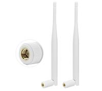 2-Pack External WiFi Antenna Dual Band WiFi 2.4GHz 5GHz 5.8GHz 6dBi SMA Male Aerial Antenna Replacement for WiFi Router Range Extender Gateway Wireless Mini PCI Express PCIE Network Card USB Adapter
