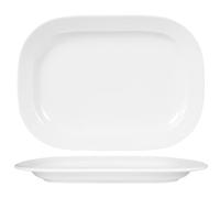 2 Pack Extra Large 17.5 Inch White Serving Trays - Reusable Melamine Platters for Parties, Snacks & Cookies, Durable Food Serving Dishes for Entertaining, Pantry & Kitchen Use White
