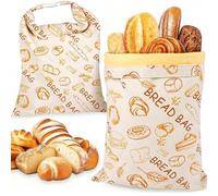 2 Pack Extra Large Beeswax Bread Bags for Homemade Bread