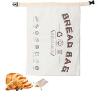 2 Pack Extra Large Beeswax Bread Bags,Reusable Cotton Linen Bread Storage Bags for Homemade, Sourdough & FreshBread,Portable Food Storage Bag for Home Picnic Traveling Daily Use