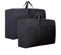 2 Pack Extra Large Heavy Duty Waterproof 600D King Size Duvets Storage Bags with Zipper and Handle For Pillows, Bedding, Down Jacket (150L)