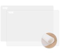 2 Pack Extra Thick 2MM Silicone Mat for Worktops, 60 × 40 cm Kitchen Worktop Protector, Non-Stick Heat Resistant Countertop Mat, Large Heatproof Mat, Silicone Countertop Protector,Foepoge, White