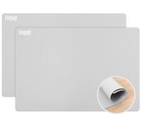 2 Pack Extra Thick 2MM Silicone Mat for Worktops, 60 × 40 cm Kitchen Worktop Protector, Non-Stick Heat Resistant Countertop Mat, Large Heatproof Mat, Silicone Countertop Protector, Foepoge, Grey