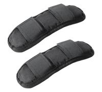 2 Pack Extra Thick Shoulder Strap Pad - Black Removable Universal Replacement for Luggage Bags, Shoulder Bags, Guitar Straps - Fastener Cushions Included