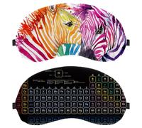 2 Pack Eye Mask, Chemistry Periodic Table Sleep Mask for Side Sleeper, Soft Sleeping Eye Mask for Women Men, Complete Light Blocking, Zero Pressure Night Blindfold