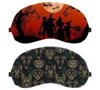 2 Pack Eye Mask for Side Sleeper, Dog Head Bone Dark Background Sleeping Mask, Sleep Eye Mask, Soft Eye Shade Cover for Travel, Nap, Plane, Light Blocking