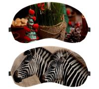 2 Pack Eye Mask for Side Sleeper, Sleeping Mask, Sleep Eye Mask, Zebra Animal Wildlife Soft Eye Shade Cover for Travel, Nap, Plane, Light Blocking