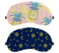 2 Pack Eye Mask for Side Sleeper, Sleeping Mask, Sun Moon and Sun Gipsy Sleep Eye Mask, Soft Eye Shade Cover for Travel, Nap, Plane, Light Blocking