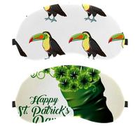 2 Pack Eye Mask Green Clovers Inside Boot to St Patrick's Day, Sleep Mask for Side Sleeper, Sleeping Eye Mask for Women Men, Complete Light Blocking, Zero Pressure Night Blindfold