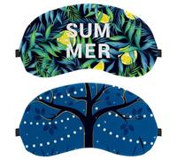 2 Pack Eye Mask Magic Tree with Decorative Lights Blue, Sleep Mask for Side Sleeper, Soft Sleeping Eye Mask for Women Men, Complete Light Blocking, Zero Pressure Night Blindfold