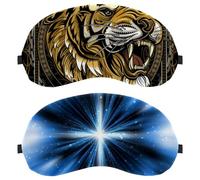 2 Pack Eye Mask Starburst Background, Sleep Mask for Side Sleeper, Soft Sleeping Eye Mask for Women Men, Complete Light Blocking, Zero Pressure Night Blindfold