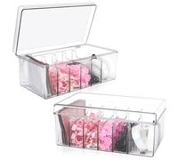2 Pack Eyelash Organizer for Eyelash Technology, Acrylic Eyelash Extension Organizers and Storage for DIY Your Own Lashes and Eyebrows at Home - Container