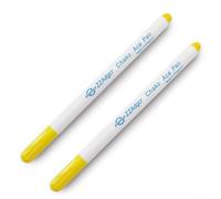 2 Pack Fabric Erasable Marker Pens Water Soluble Disappearing Ink Tools for Sewing Quilting Cross Stitch Crafts Tailoring Measurements(Yellow)