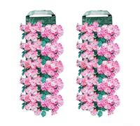 2 Pack Fabric Hanging Grow Bags for Strawberries Multi Pocket for Tomatoes Peppers Herbs Vegetables Weather Resistant 62x25cm Plastic Easy Maintenance(D)