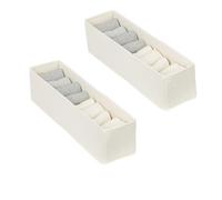 2 Pack Fabric Storage Basket, Long Storage Container Bin, Foldable Small Baskets Fabric Sto-rage Bins, Narrow Efficient Sto-rage Sock Underwear Organizer