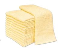 2 Pack Face Cloth/Face Flannels 100 Percent Cotton Colour Pastel Yellow